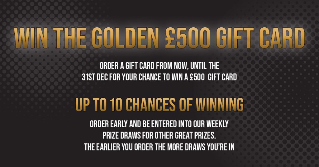 The Golden Gift Card – Up to 10 Chances to of winning